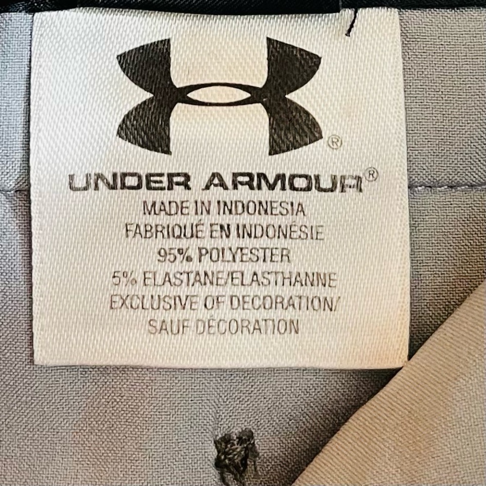 Under Armour Activewear High Rise Athletic Golf Shorts Men Size 34 Gray Pockets - Picture 4 of 9